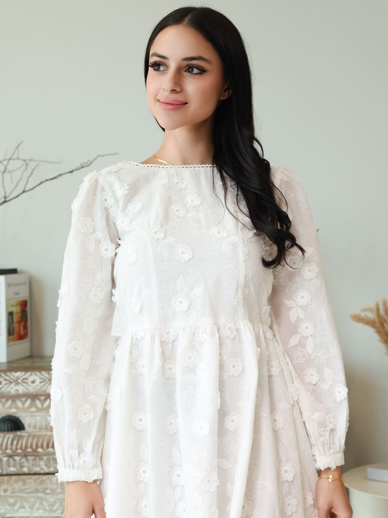 Floraison 3D Floral Dress