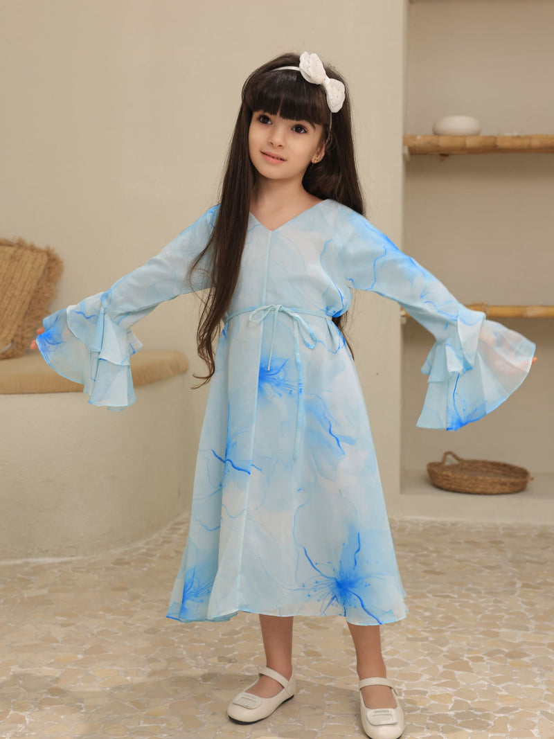 Mini Sakura Mist Blue Dress