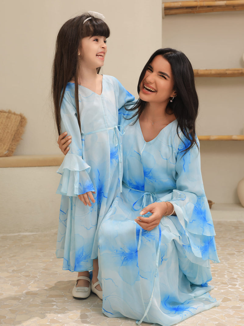 Mini Sakura Mist Blue Dress