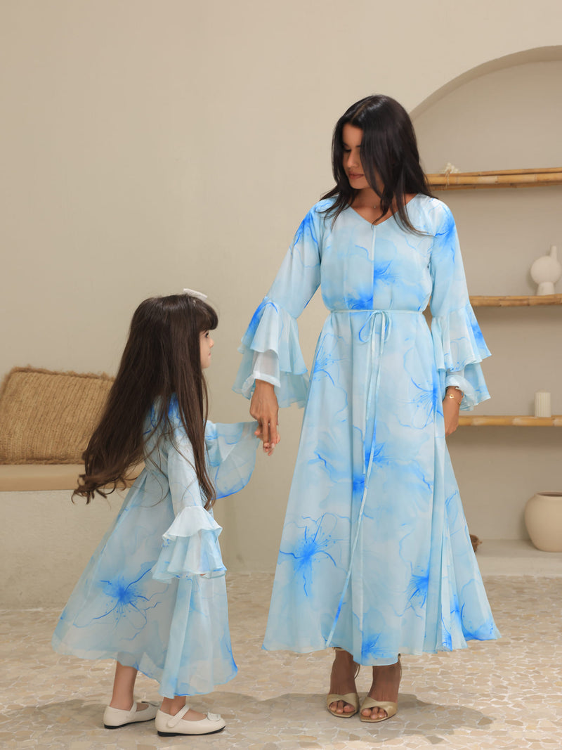 Mini Sakura Mist Blue Dress
