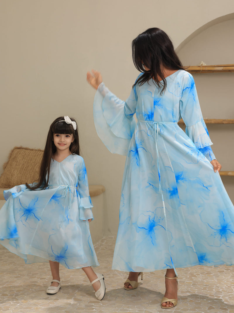 Mini Sakura Mist Blue Dress