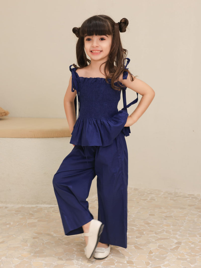 Mini Rivea Blue Cotton Co Ord Set