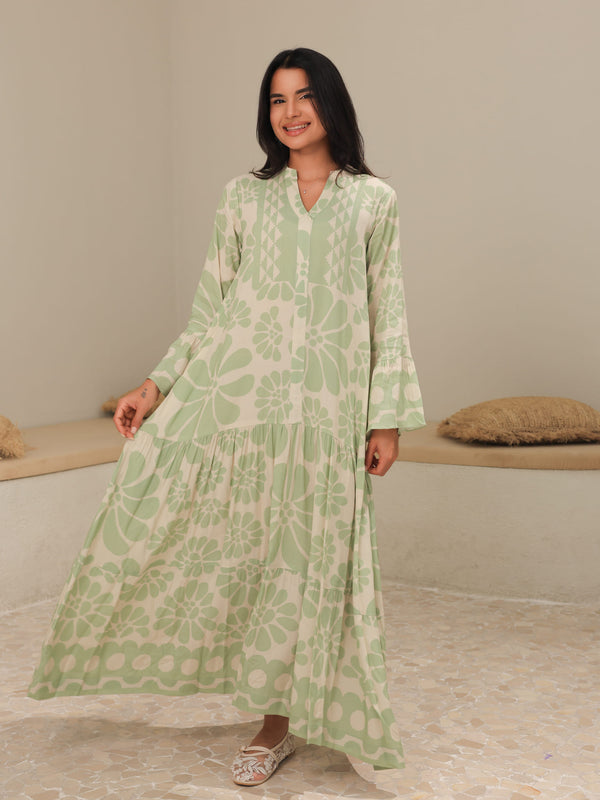 Aurora Green Long Dress