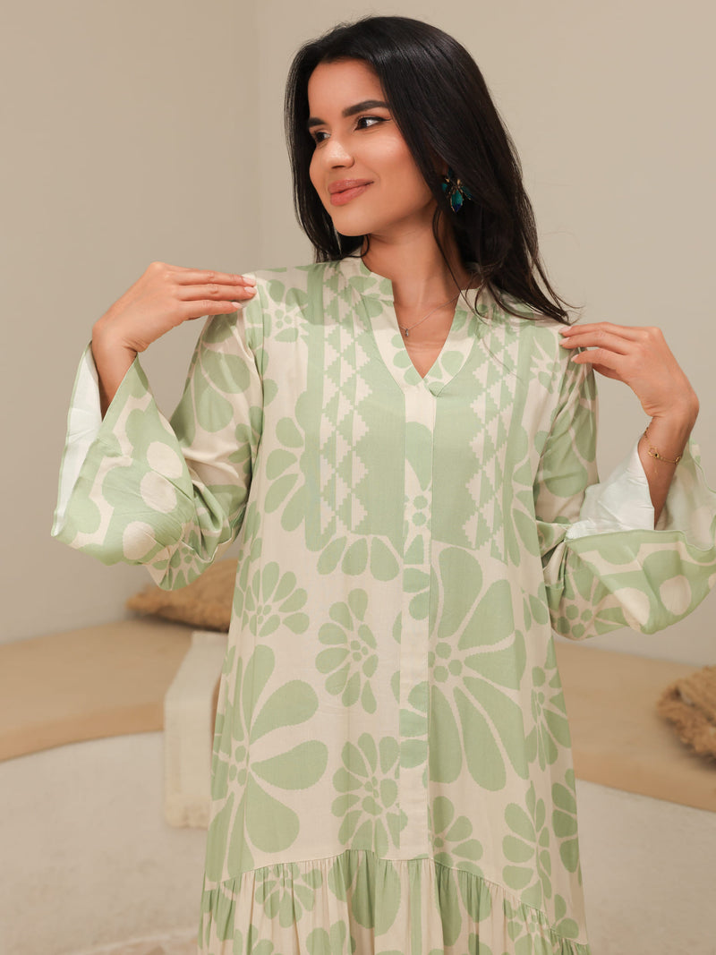 Aurora Green Long Dress
