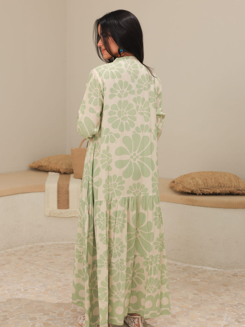 Aurora Green Long Dress