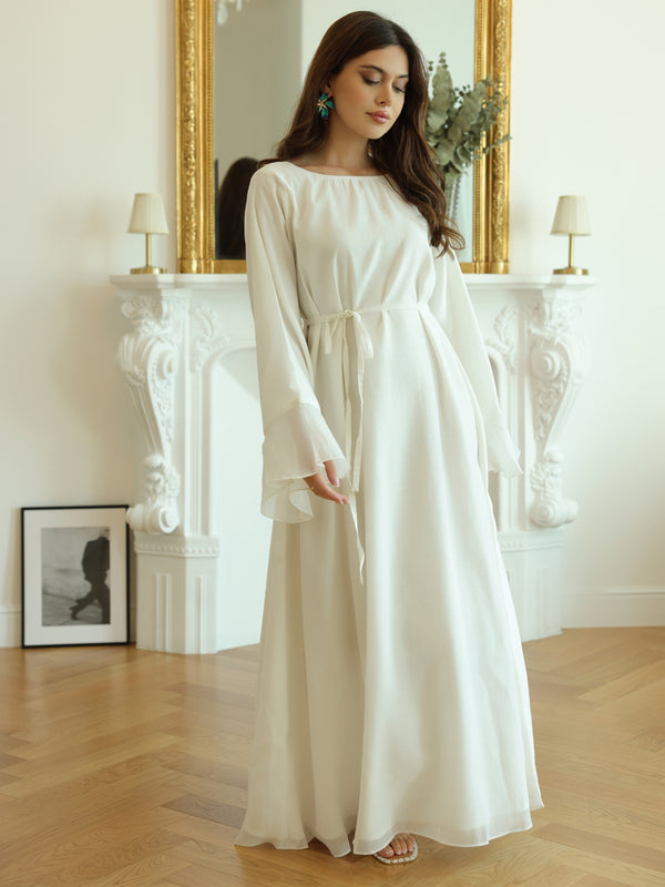 Maeve White Flowy Dress