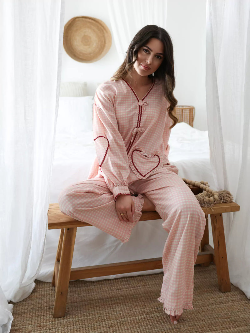 Soffie Pink Heart Lounge Shirt