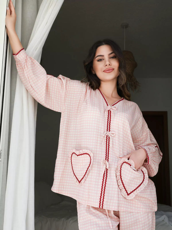 Soffie Pink Heart Lounge Shirt