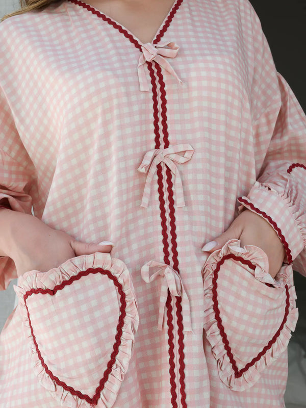 Soffie Pink Heart Lounge Shirt