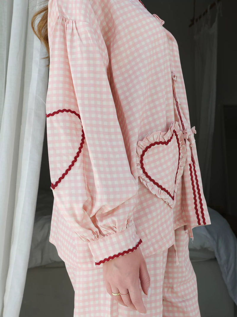 Soffie Pink Heart Lounge Shirt