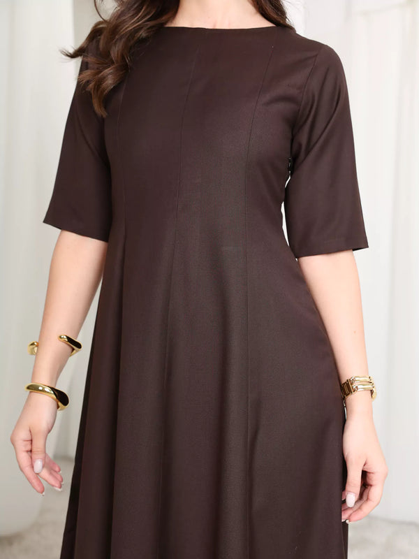 Cigar Panel Long Dress