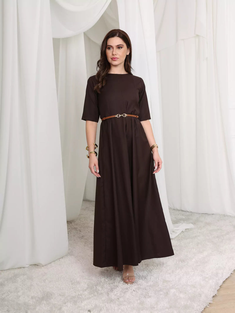 Cigar Panel Long Dress
