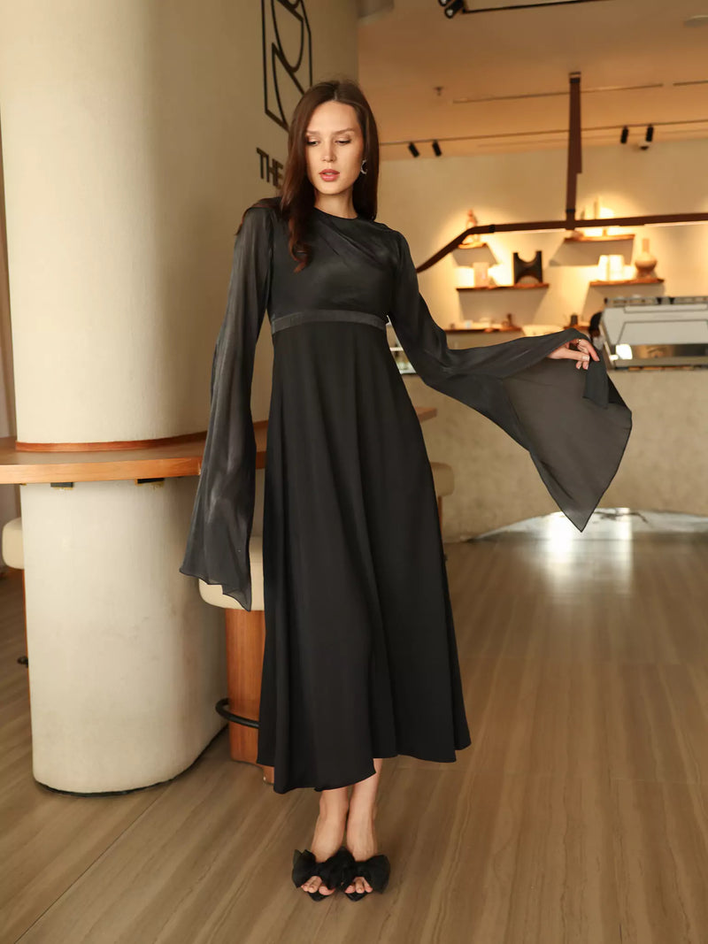 Anya Black Long Dress