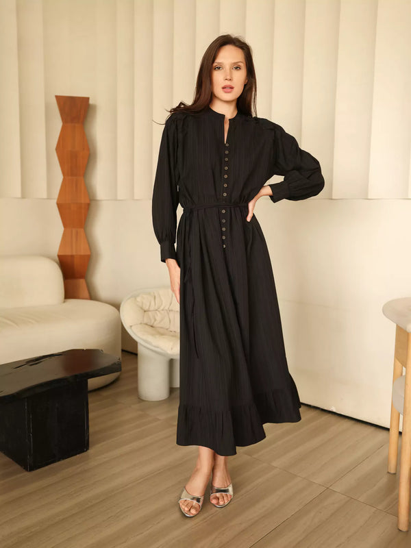 Lainey Lacey Black Long Dress