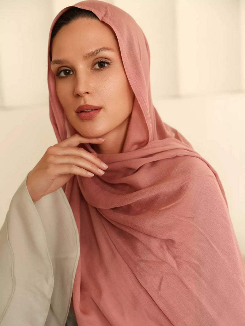 Breathable Soft  Mauve Lilac Modal Hijab