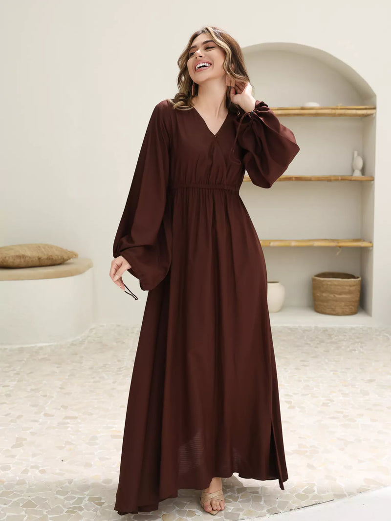 Milaska Brown Long Dress Milaska Brown Long Dress