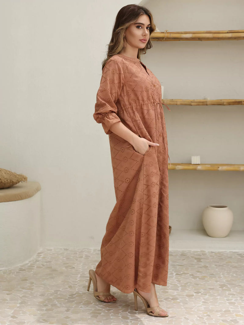 Rosewood Cutwork Long Dress