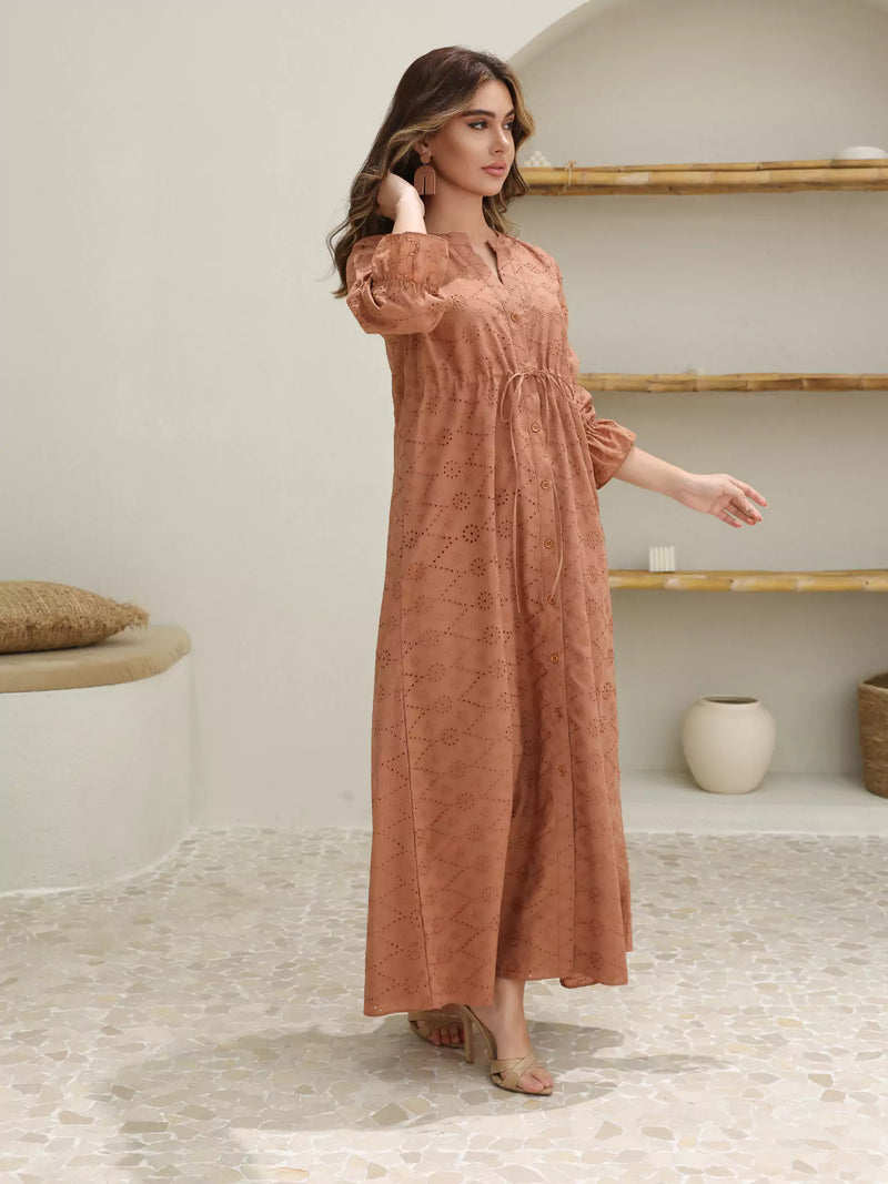 Rosewood Cutwork Long Dress