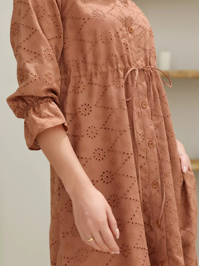 Rosewood Cutwork Long Dress