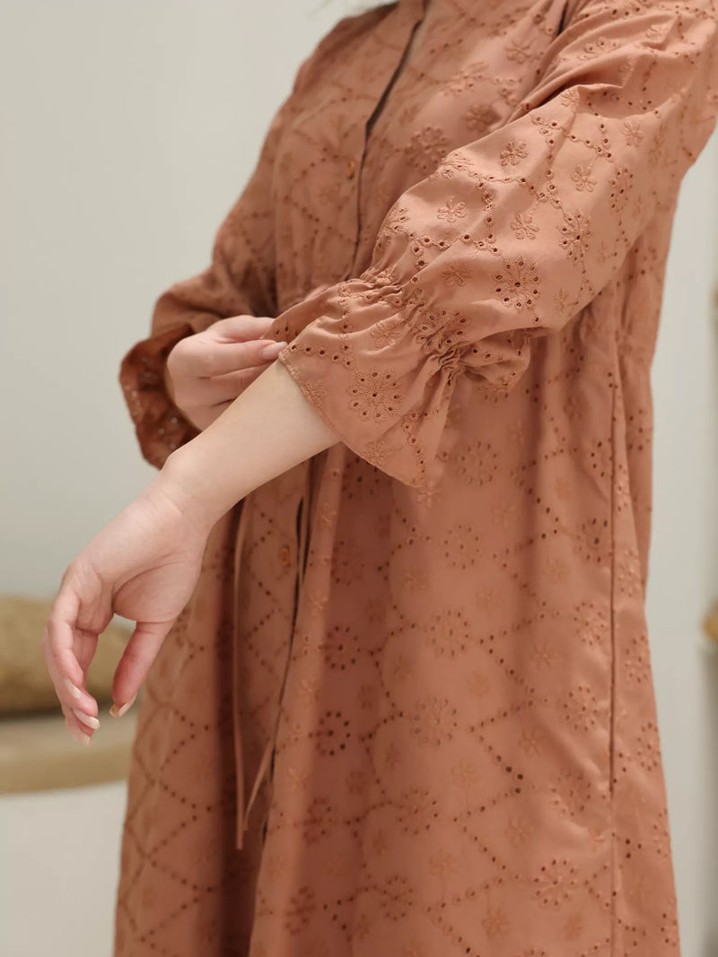 Rosewood Cutwork Long Dress