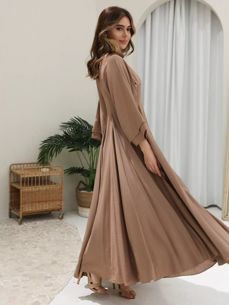 Kyra Beige Flowy Dress