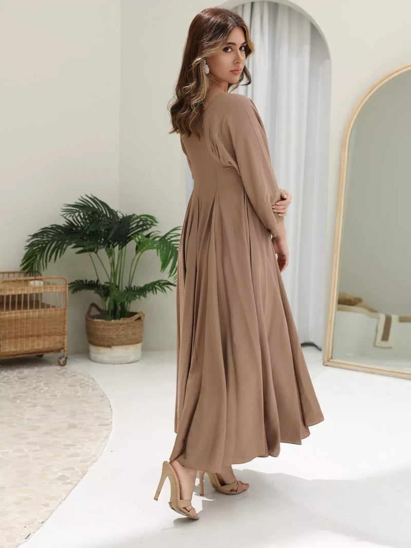 Kyra Beige Flowy Dress