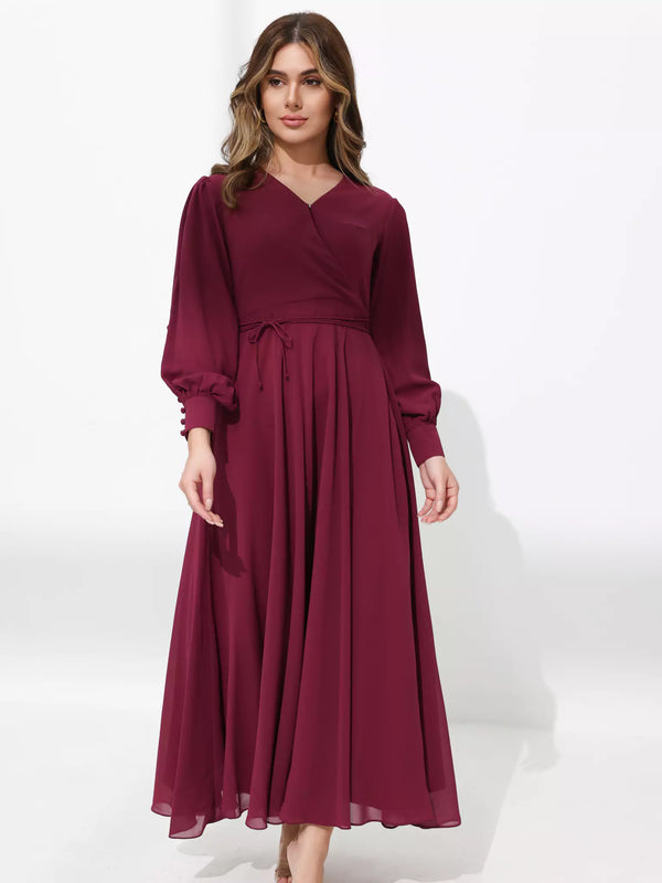 Gracie Plum Solid Long Dress