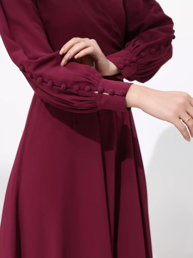 Gracie Plum Solid Long Dress