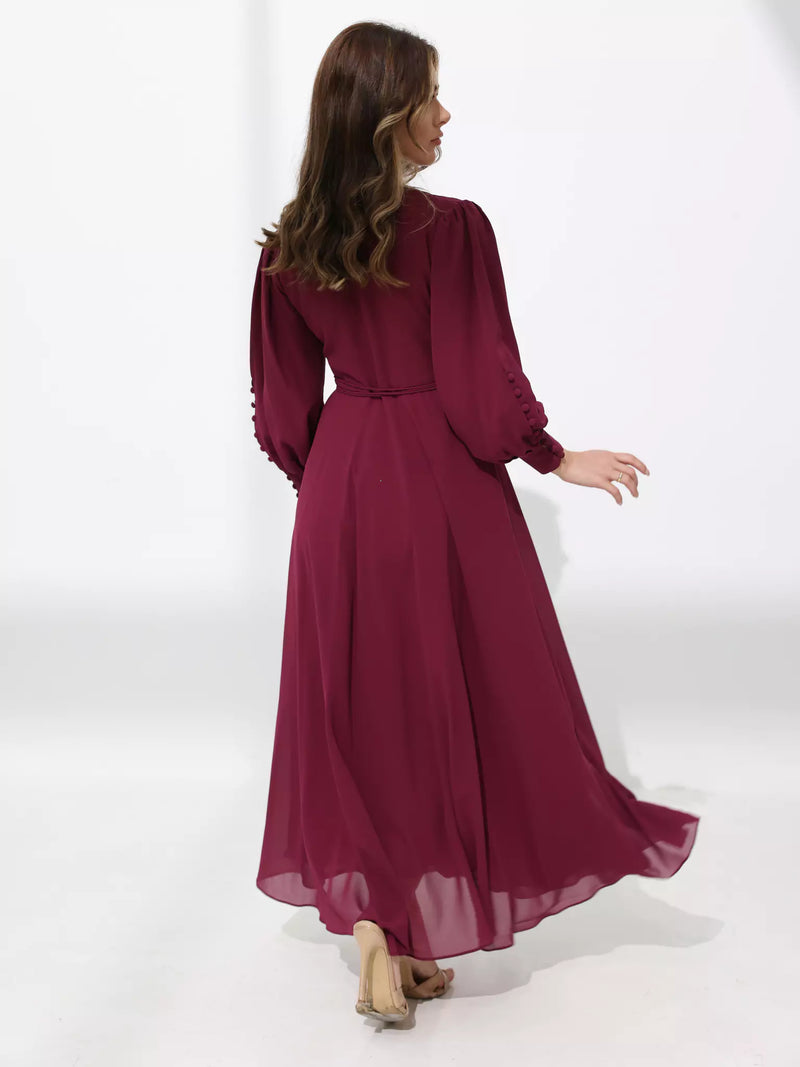 Gracie Plum Solid Long Dress