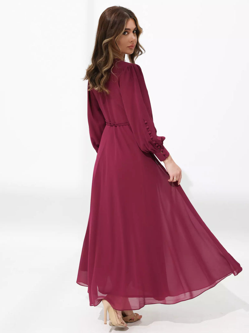Gracie Plum Solid Long Dress
