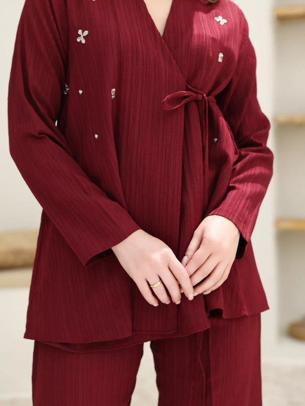 Rosso Embellished Co Ord Set