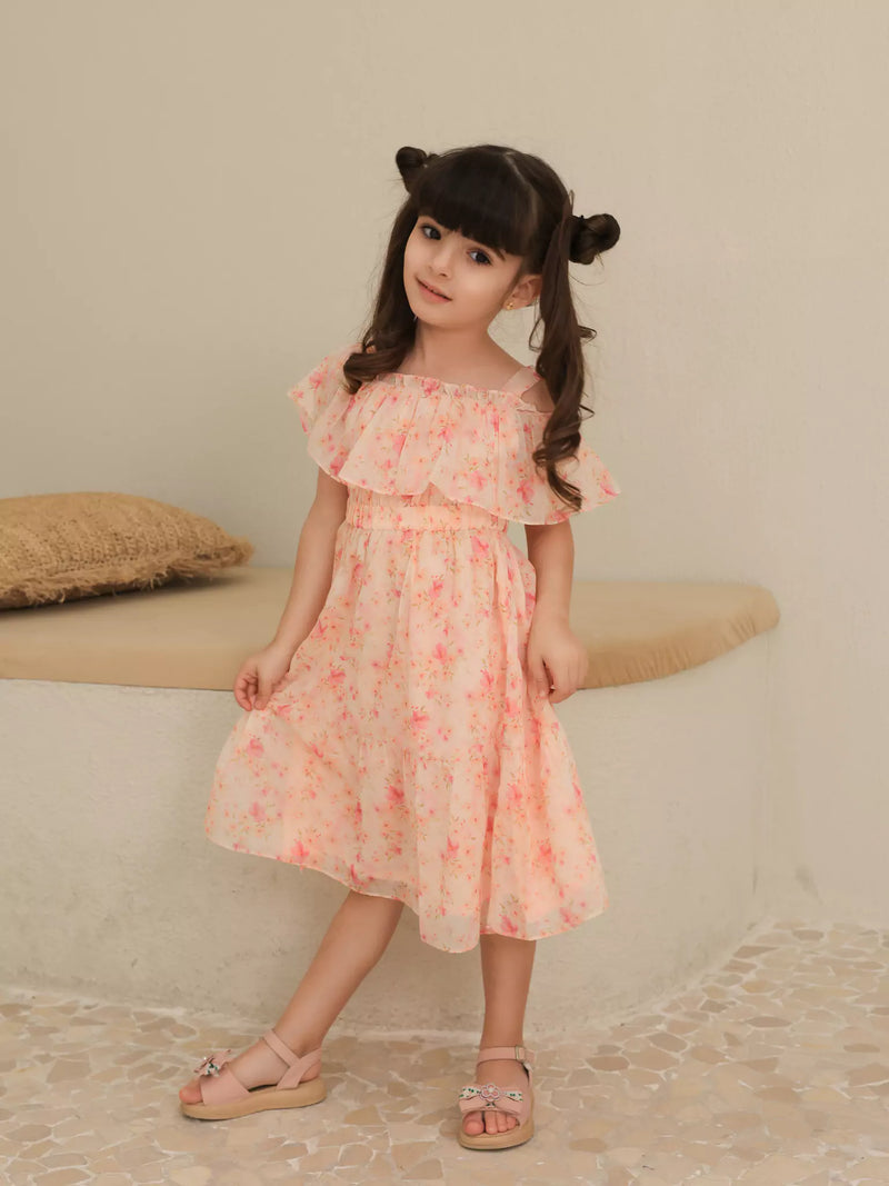 Mini Blushhaven Floral Dress