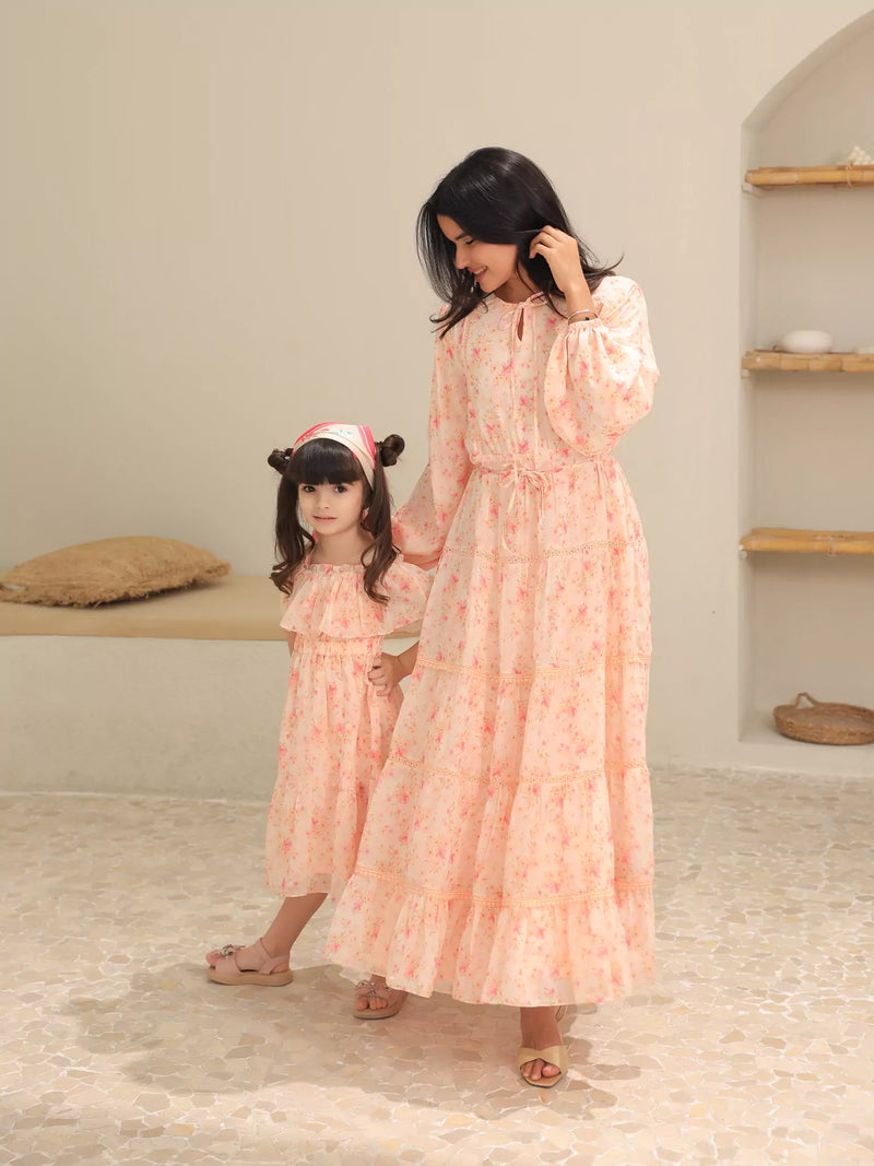 Mini Blushhaven Floral Dress