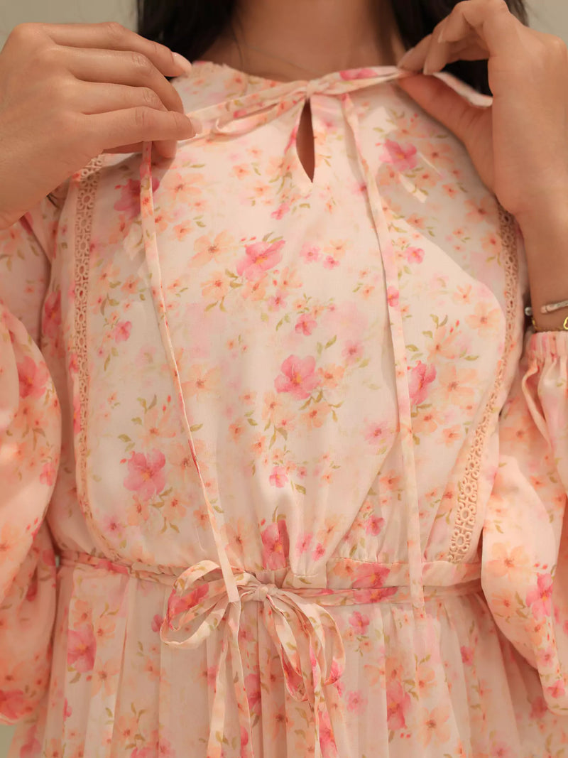 Blushhaven Floral Lace Long Dress