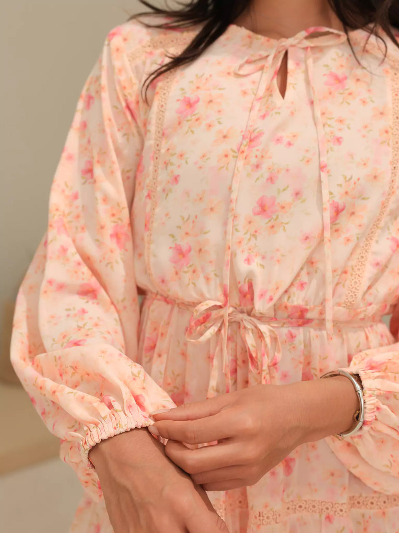 Blushhaven Floral Lace Long Dress