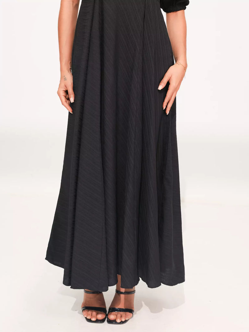 Ariel Black Textured Dress