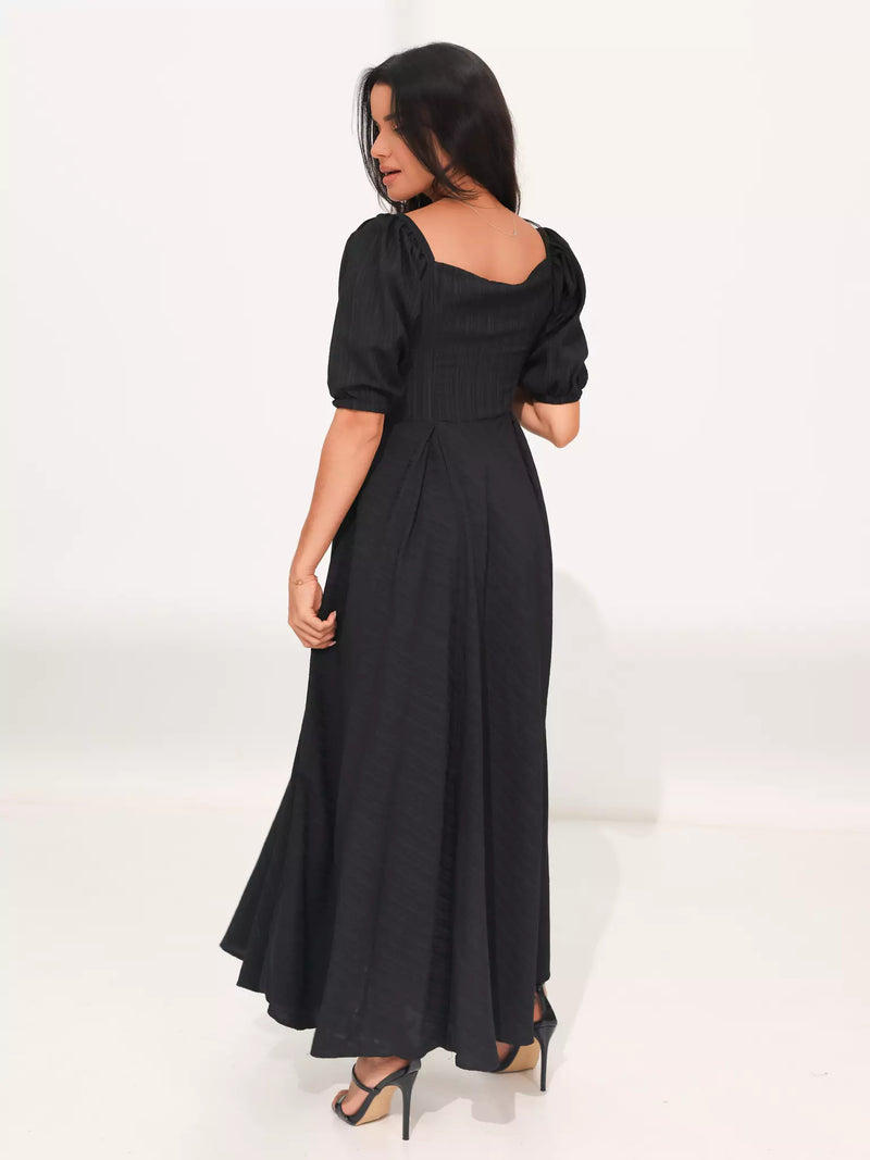 Ariel Black Textured Dress