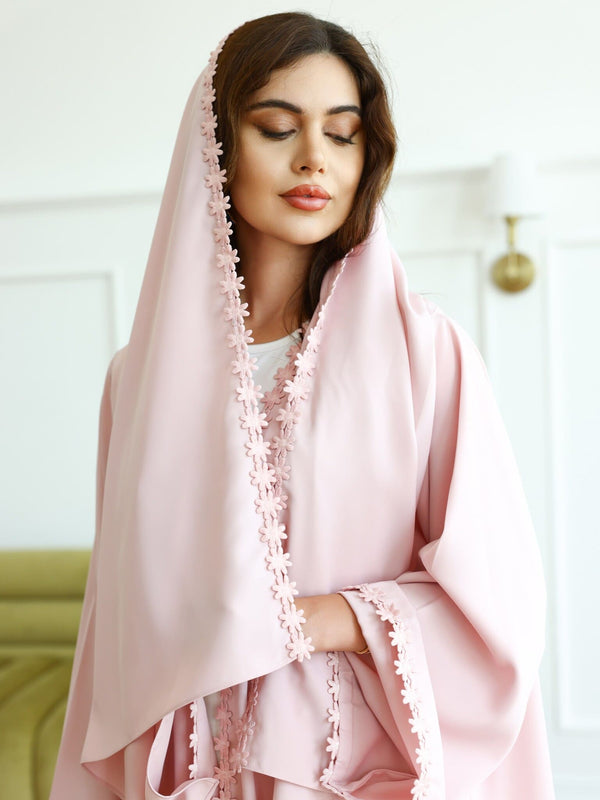 Greta Pink Lace Stole