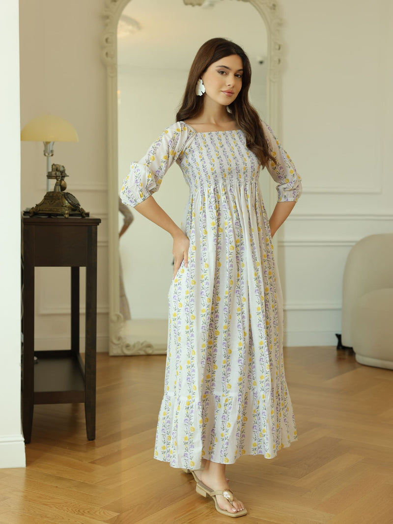 Elvine Smock Dress With Pockets