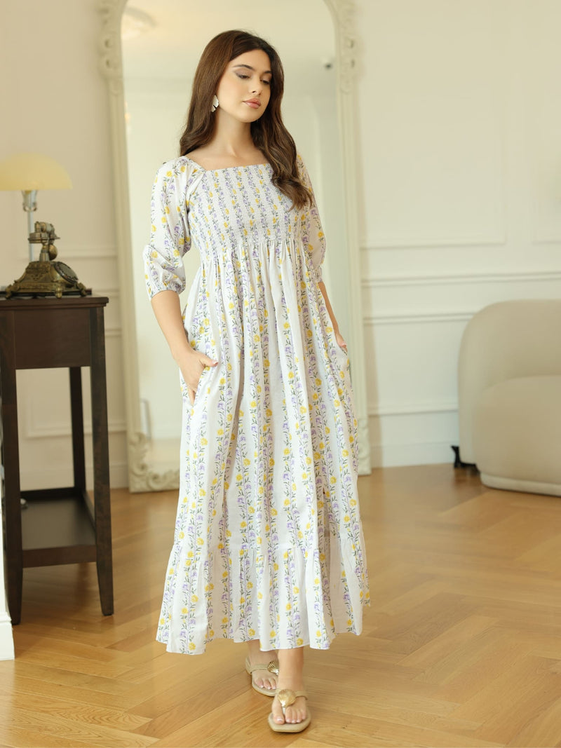 Elvine Smock Dress With Pockets