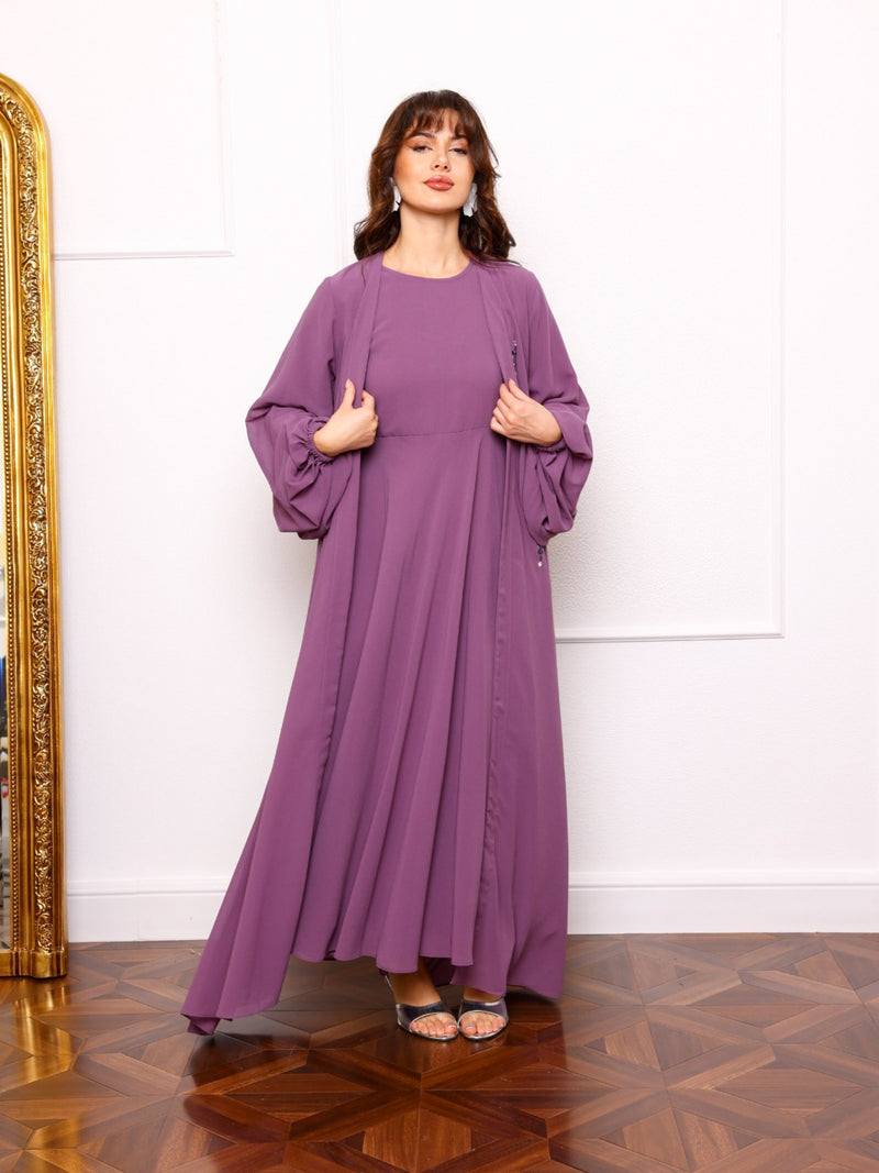 Mulberry Lilac Dress And Embellished Upper