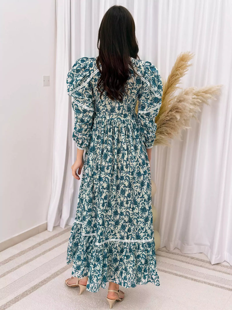 French Flora Lace Long Dress