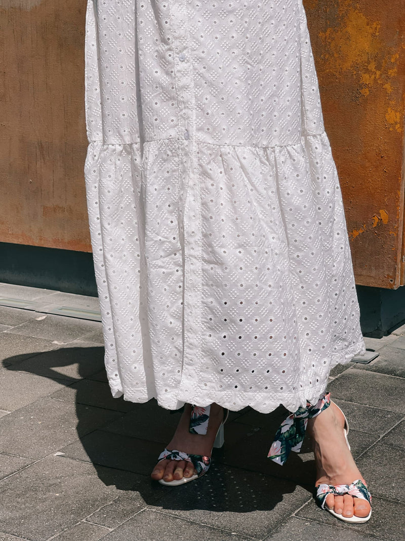 Alice White Cutwork Long Dress