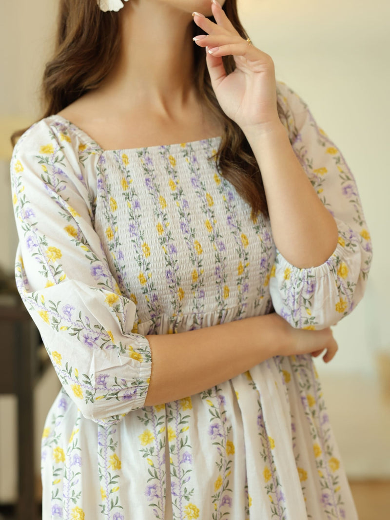 Elvine Smock Dress With Pockets