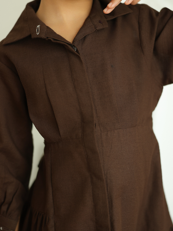 Mini Micah Brown Dress For Girls