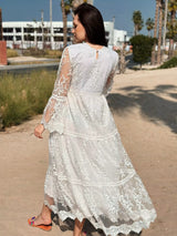 Crystal Long Dress - White