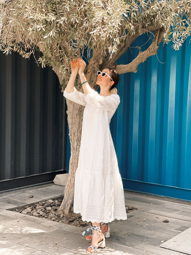 Alice White Cutwork Long Dress