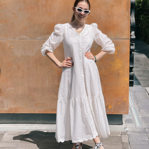 Alice White Cutwork Long Dress Alice White Cutwork Long Dress
