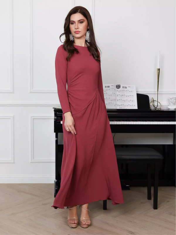 Slink Solid Long Dress