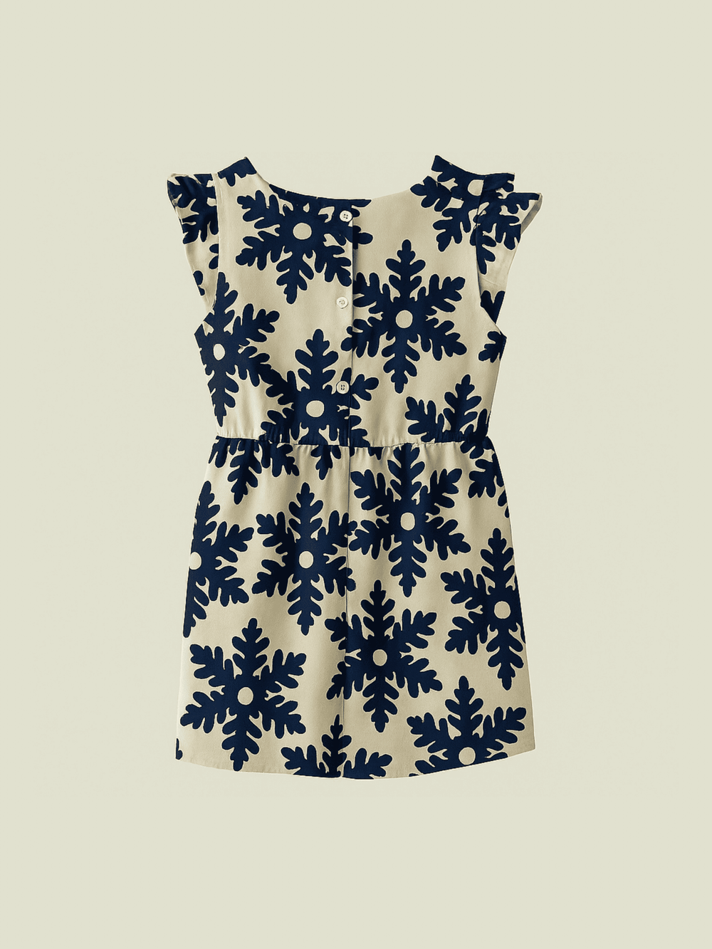 Mini Lelan Motif Blue Dress